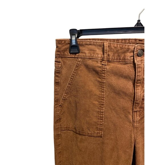 American Eagle Outfitters Super High Rise Flare Corduroy Pants Brown Size 12 - Picture 10 of 16